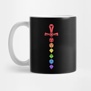 Roleplaying Dice Set Rainbow Tabletop RPG Mug